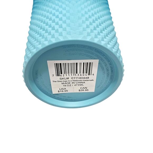 Starbucks 2023 Gradient Blue Studded Bling Ombrรฉ Grande 16oz Cold Cup Tumbler - Picture 4 of 6